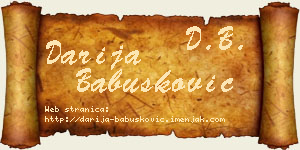 Darija Babušković vizit kartica
